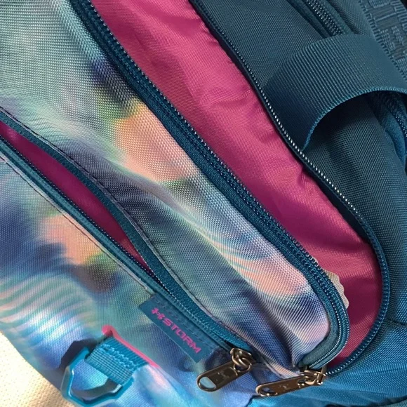 Under Armour Undeniable 4.0 Duffle Gym Dance Travel Bag Blue/Pink - Picture 5 of 14